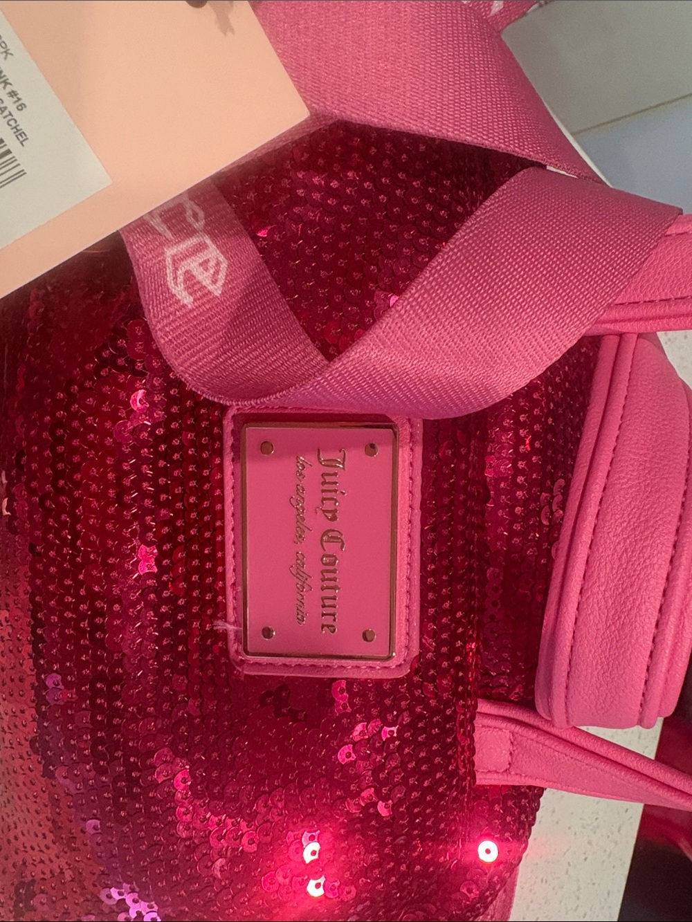 Juicy Couture Hot Pink Sequin Tote Bag